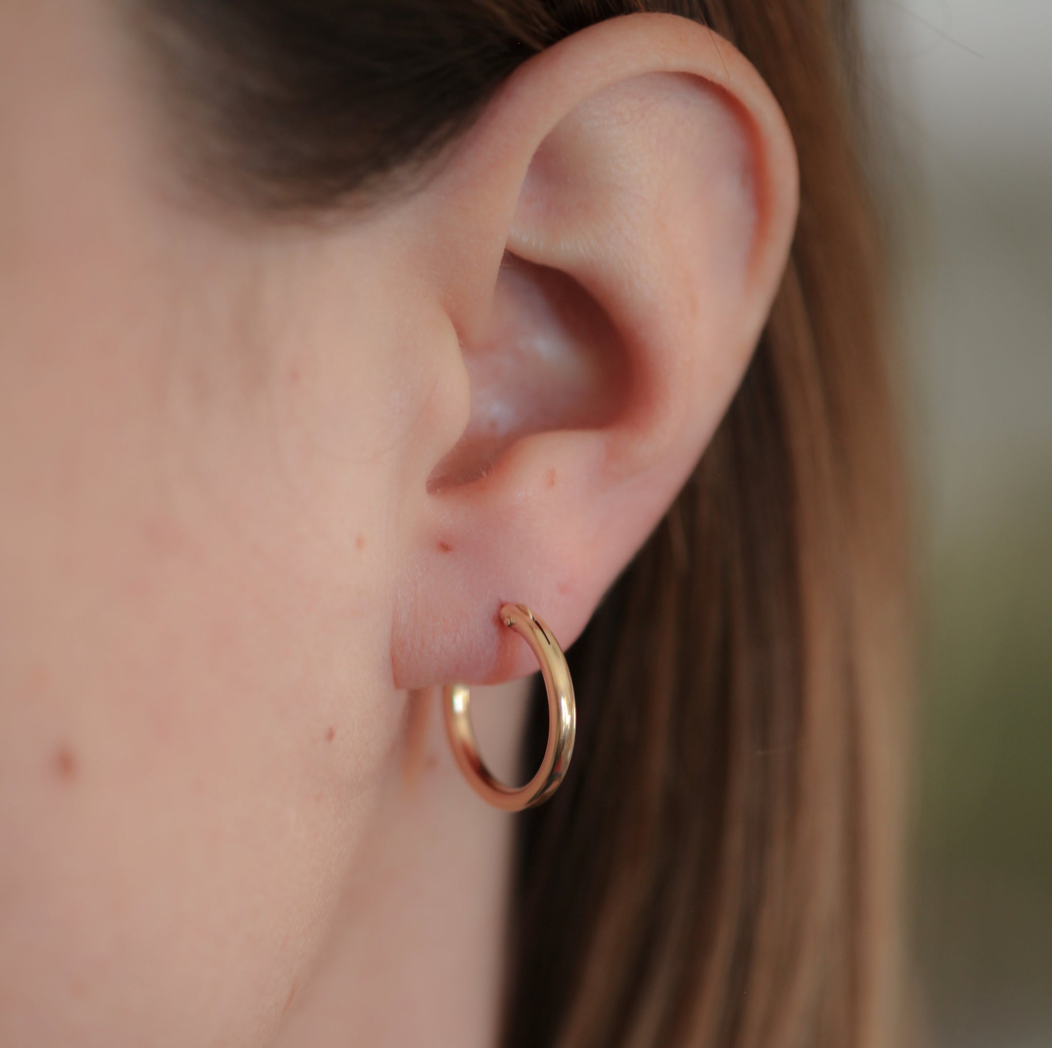 Thick Gold Hoop Earrings