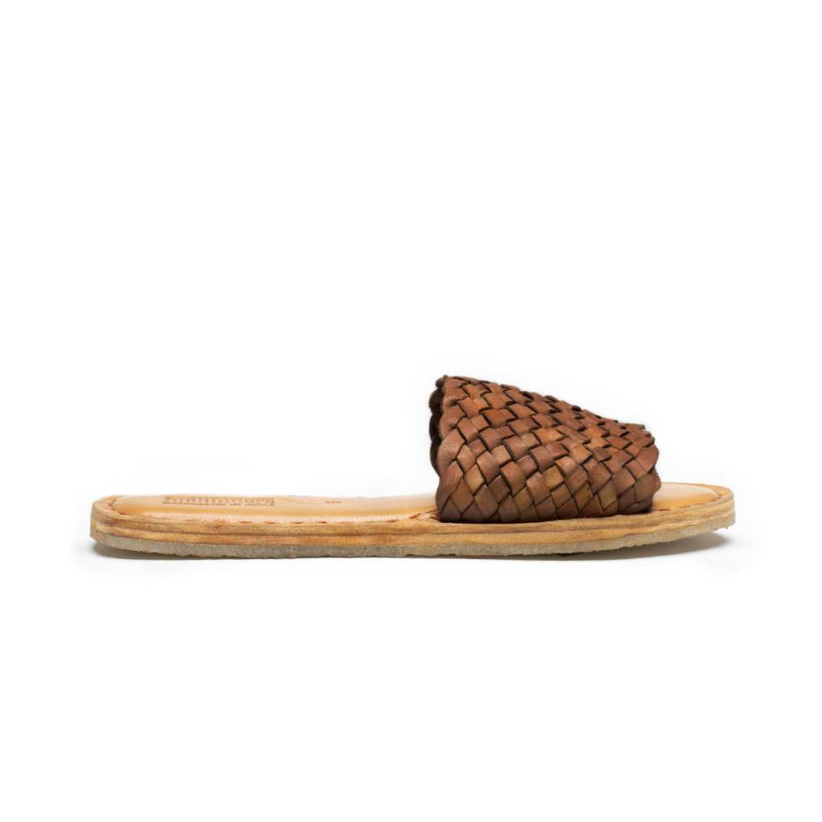 Woven Leather Sandal- Oiled Brown