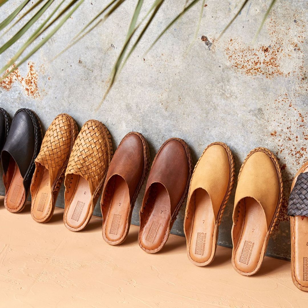 Solid Leather Slide - Oiled Brown