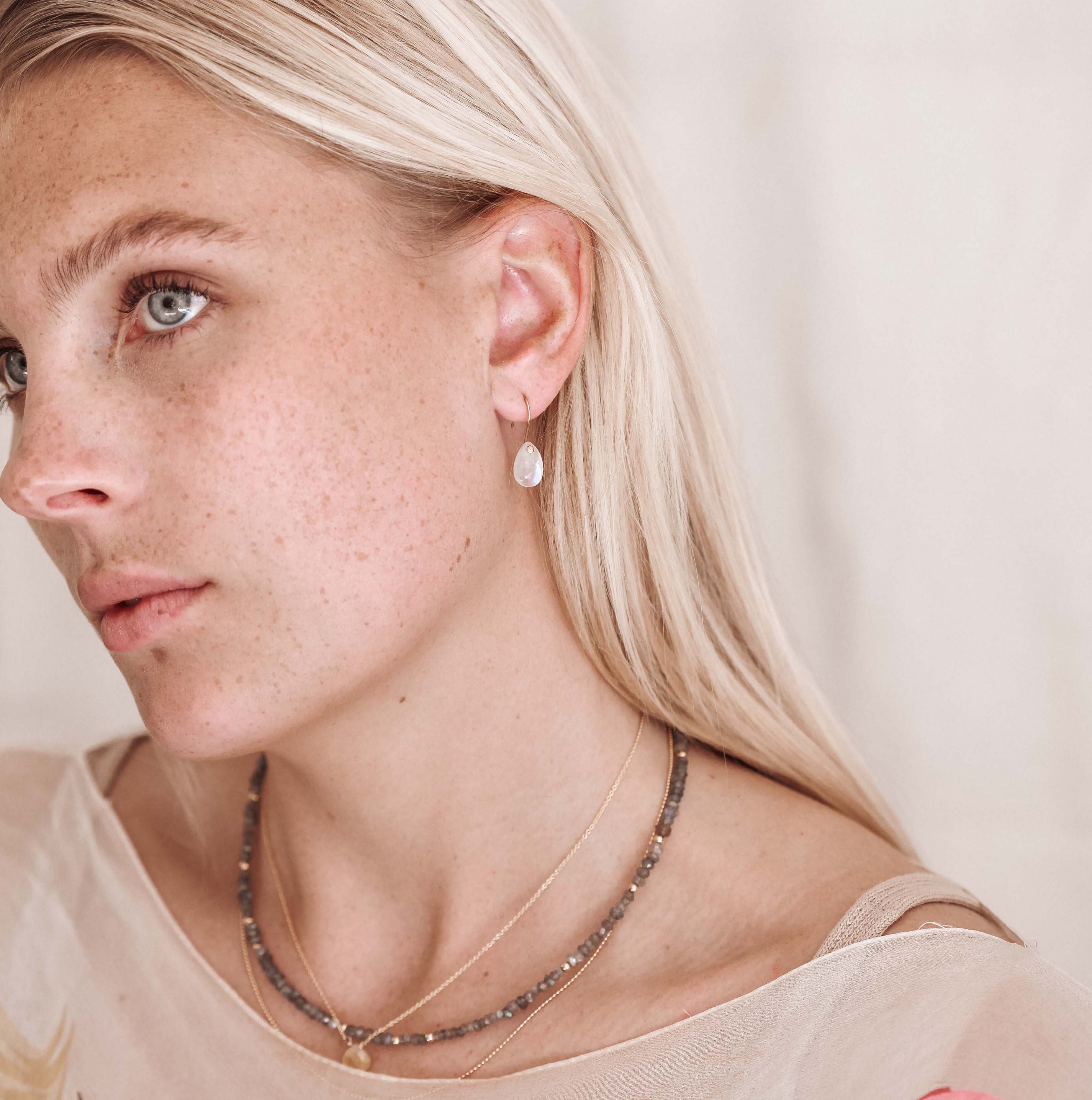 Moon Cycle Necklace- Labradorite