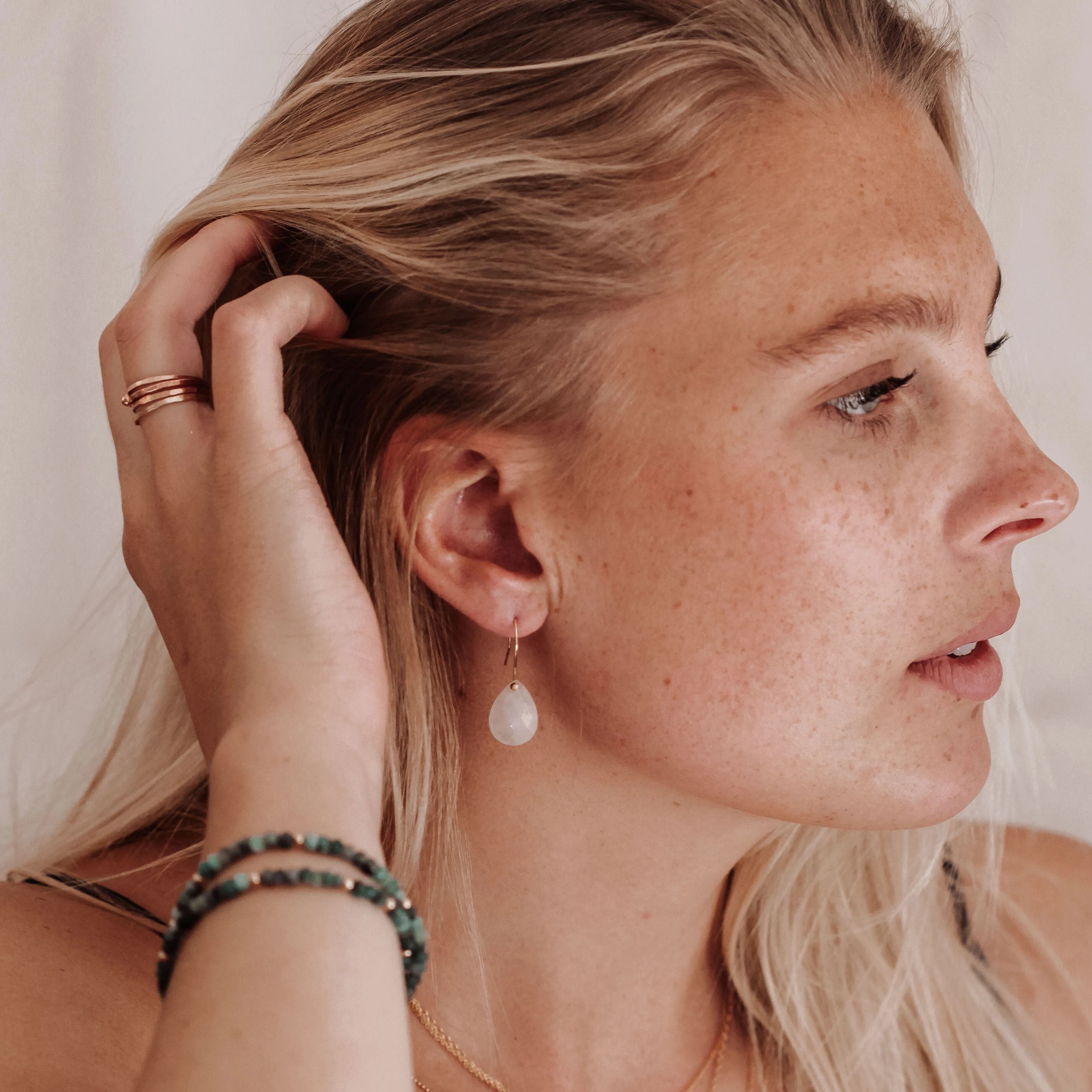 Moon Cycle Necklace- Labradorite