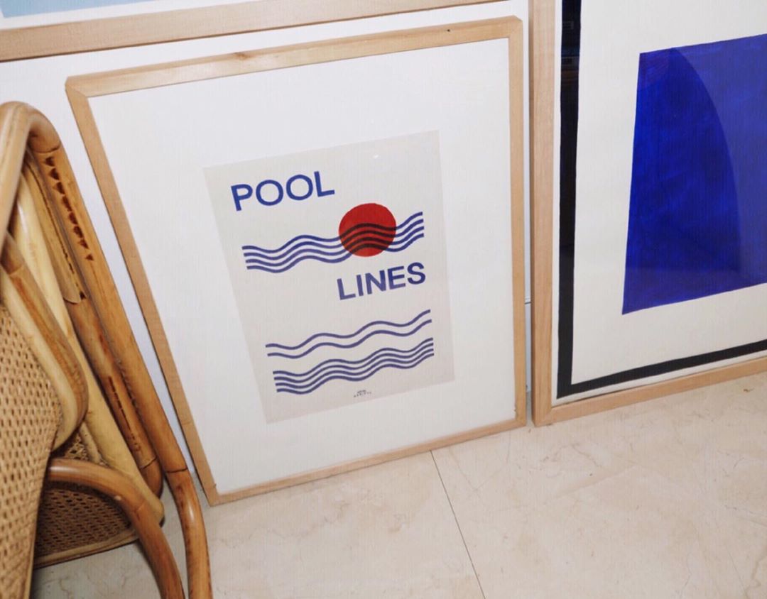 Pool Lines Art Print - A3 (16.5 x 11.7)