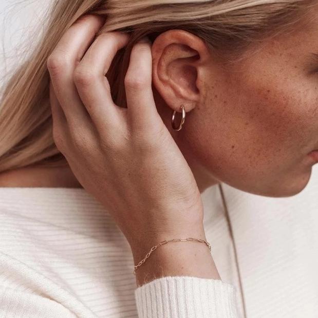 Thick Gold Hoop Earrings